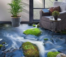 Petite rivière 3D 1708 sol peinture murale indécise image papier peint famille Allemagne Zoé