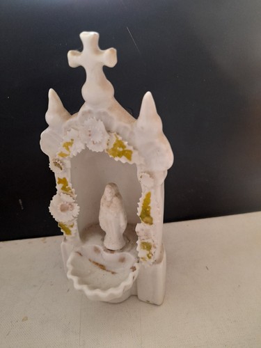 Ancien benitier faience 19e - faience,