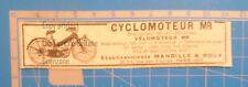 CYCLOMOTEUR MR MANDILLE & ROUX VELOMOTEUR publicité 1950