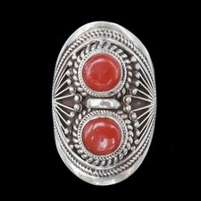 Bague tibétaine en argent