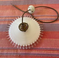 suspension vintage opaline blanche 1930-1940