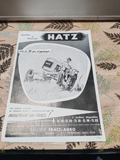 Rare brochure prospekt PROSPECTUS GAMME TRACTEUR Hatz  Des Années 50 Original 