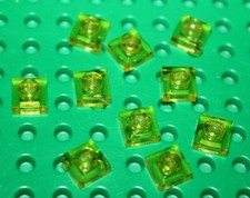 10 x Lego TrYellow plate 1x1 ref 3024/set 5590 6539 733 9321 7345 4553 2126 8859