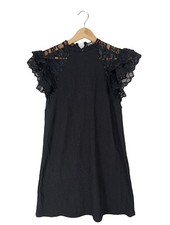 ZARA Robe trapèze Dames Robe T EU 38 noir élégant