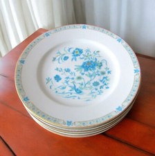 Limoges Haviland. 6 assiettes plates en porcelaine modèle Nankin