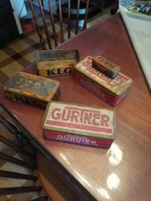 KLG GURTNER BOUGIES ANCIENNES  5 BOITES Metal Vides 