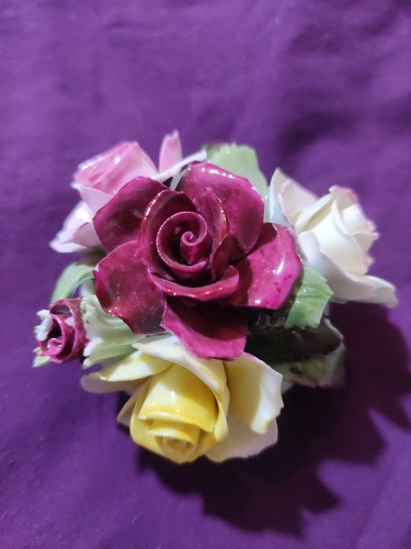Porcelaine bouquet roses - porcelaine,