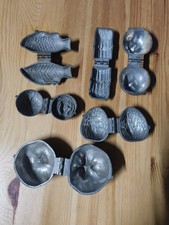 6 Moules Massepain Chocolat Poisson Fleur Fruits Ancien étain