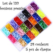 Lot de 120 Boutons pression
