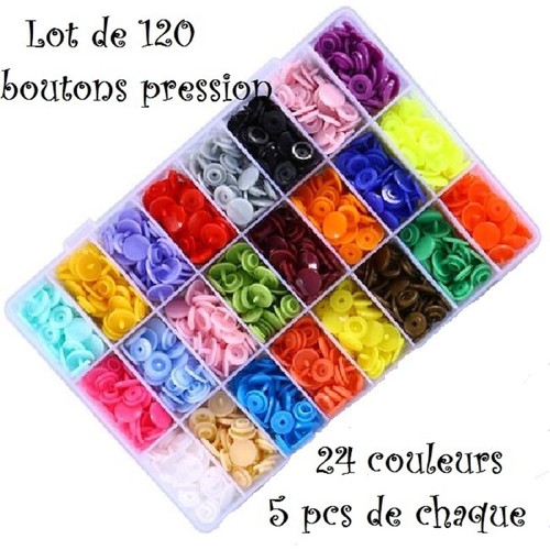 Lot 120 boutons pression - lot, de
