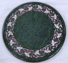 12 " Vert Marbre Rond Coin