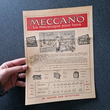 MECCANO  rare TARIF 1920 " La