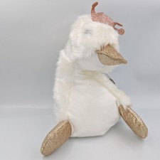 Doudou peluche canard blanc