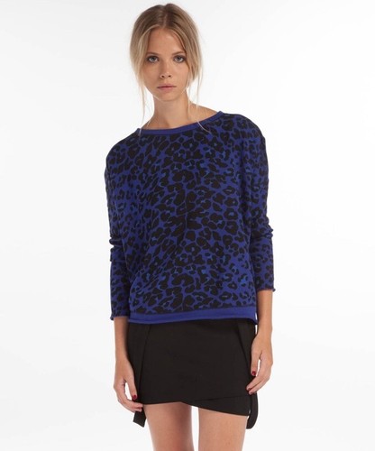 Maje animal print blue and - animal,