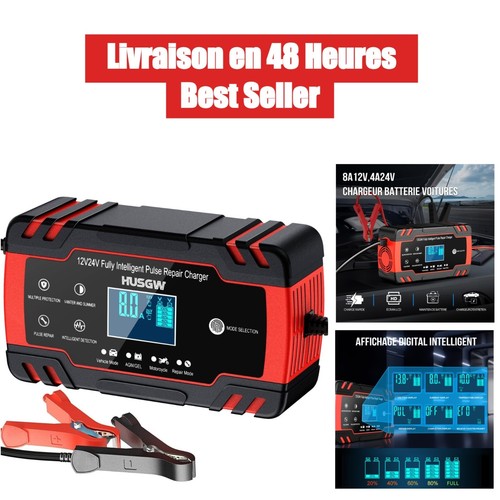 Chargeur batterie auto 12v 24v - chargeur,