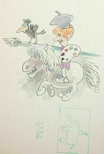 Tableau encre portrait