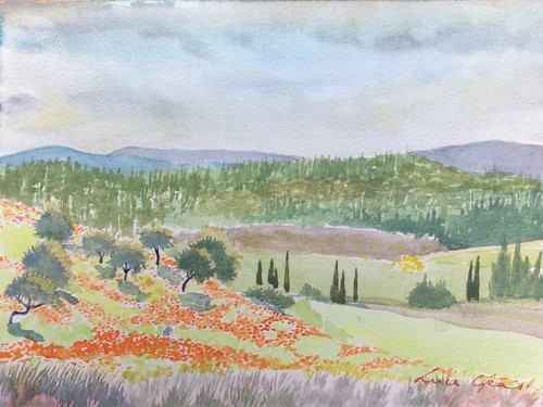 Dessin original aquarelle luce - dessin,
