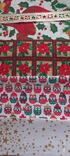 Lot 4 coupons tissu noel