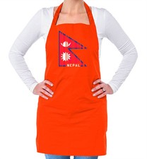 Népal Code Barre Style Drapeau - Adulte Unisexe Tablier - Népalais Katmandou