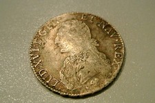 LOUIS XVI ECU AU LAURIERS 1775 L  TTB