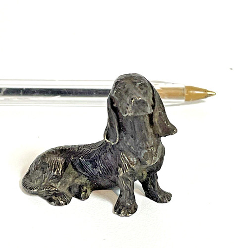 Petit bronze animalier - , teckel