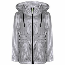 A2Z 4 Enfants Imperméable Gris Veste Coupe-Vent Parka À Capuche