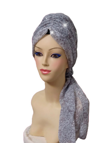 Beautiful turban scarf gray - beautiful,
