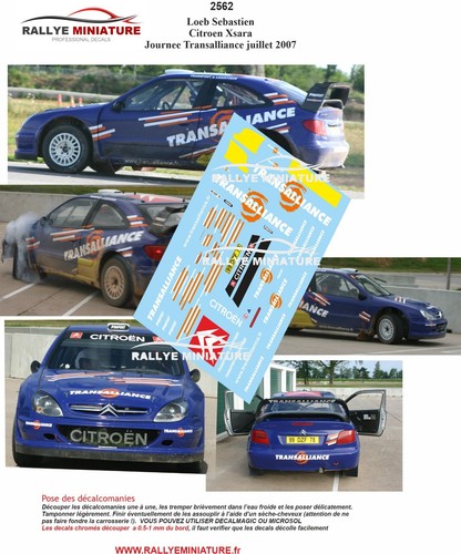 Decals ref 2562 citroen - 1/24,