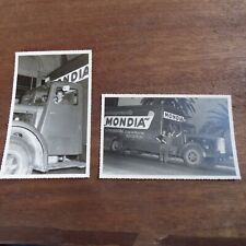 lot de 2 photos ancienne camion mondia demenagement strasbourg