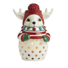 PARTYLITE  PORTE  POT A  BOUGIE 3 MéCHES  MERRY REINDEER " NEUF