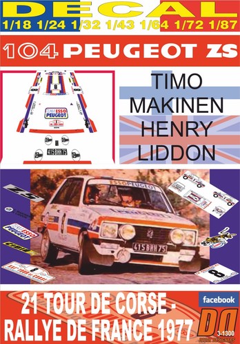 Decal peugeot 104 makinen - peugeot,