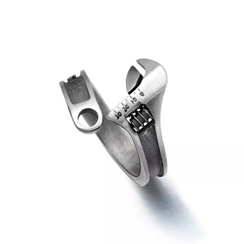 Bague design clef molette - design,