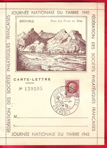 Entier postal journee - journee, du