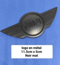 Logo Mini Cooper Métal 115 x 50mm Noir Mat Grille Capot Emblème avant Arrière