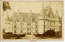 J. Kuhn, France, Château d'Azay le Rideau. Façade orientale  Vintage albume