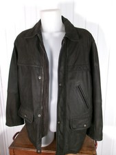 Veste  blouson droit zip cuir buffle marron 50fr 40uk lourd 2k300