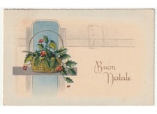 1939 Carte De Joyeux Noël Anciens Panier De Noël Houx