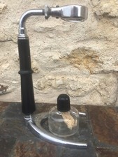 cafetière cona  ancienne pied 25 cm bois chrome et réservoir verre vintage