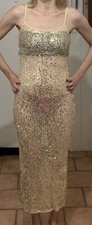 Robe longueur sequin dorée