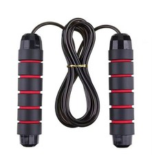 Corde à Sauter Speed Rope CrossFit Fitness Réglable – Noir/Rouge