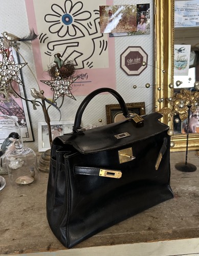 Beau sac vintage 1960 cuir - , box