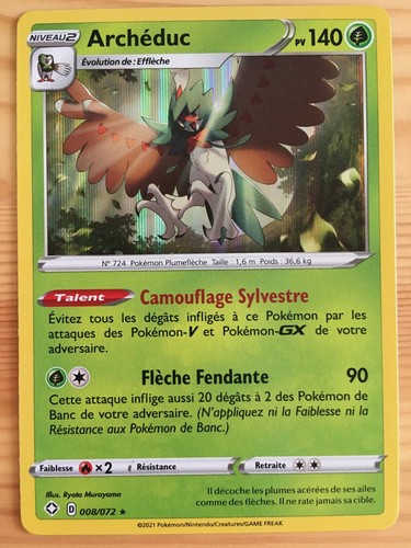 Carte pokémon holo archéduc - carte,
