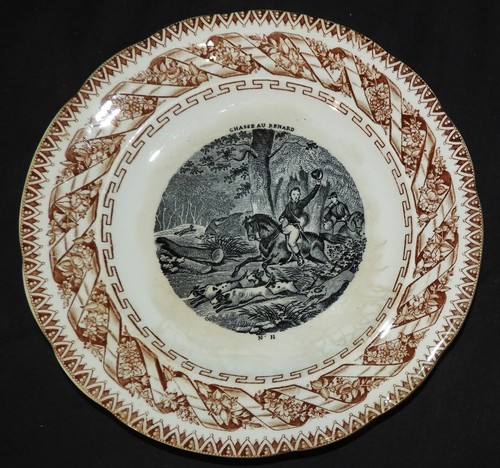 Assiette parlante vers 1890