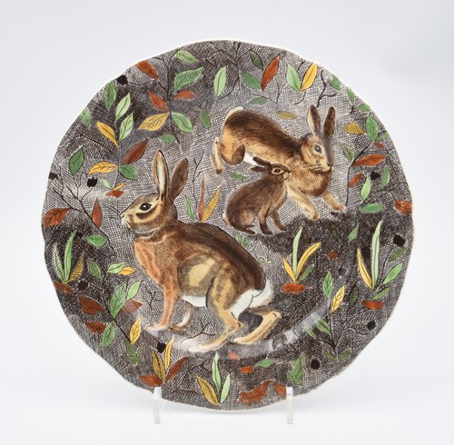 Assiette plate faïence - , de