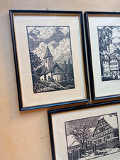 Lot de 3 petites gravures