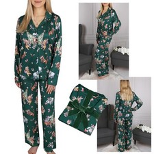 DISNEY Winnie l'ourson Pyjama vert à manches longues, jambes larges, bouton