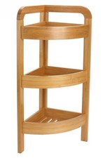 Etagère d'angle en Bambou Naturel  H 61 cm