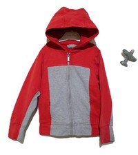 Gilet rouge orangé gris à