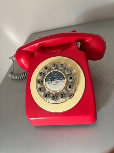 Téléphone rouge vintage - téléphone,