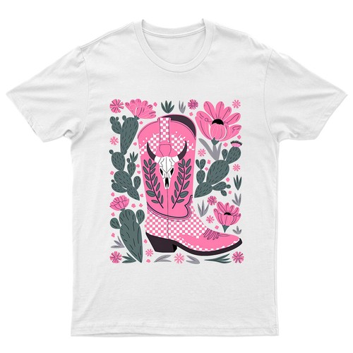 Botte cowboy rose bull - de,
